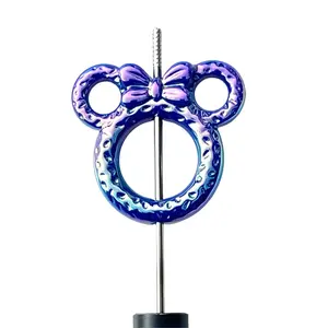 Mouse Acrylic Beads 34 x 37mm - Random Mix - Beading & Crafting DIY Supplies Beaded Keychains Pens