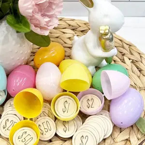 Crafti Easter Egg Tokens 60 Tokens with $0.25 to $5.00 Denominations for Kids, Lightweight & Reusable Design, Eco-Friendly Easter Hunt Prizes