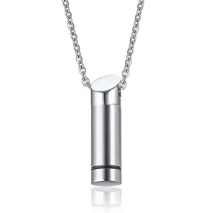 OIDEA Pet Memory Locket Necklace for Men Stainless Steel Openable Memorial Keepsake Pendant Mementos Holder Jewelry Gift
