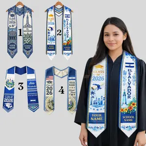 Personalized El Salvador Graduation Stole Class of 2026,El Salvador Graduation Stole 2026, Salvadoran Cultural Stole, Custom Name Graduation Sash Gift, Senior Sash