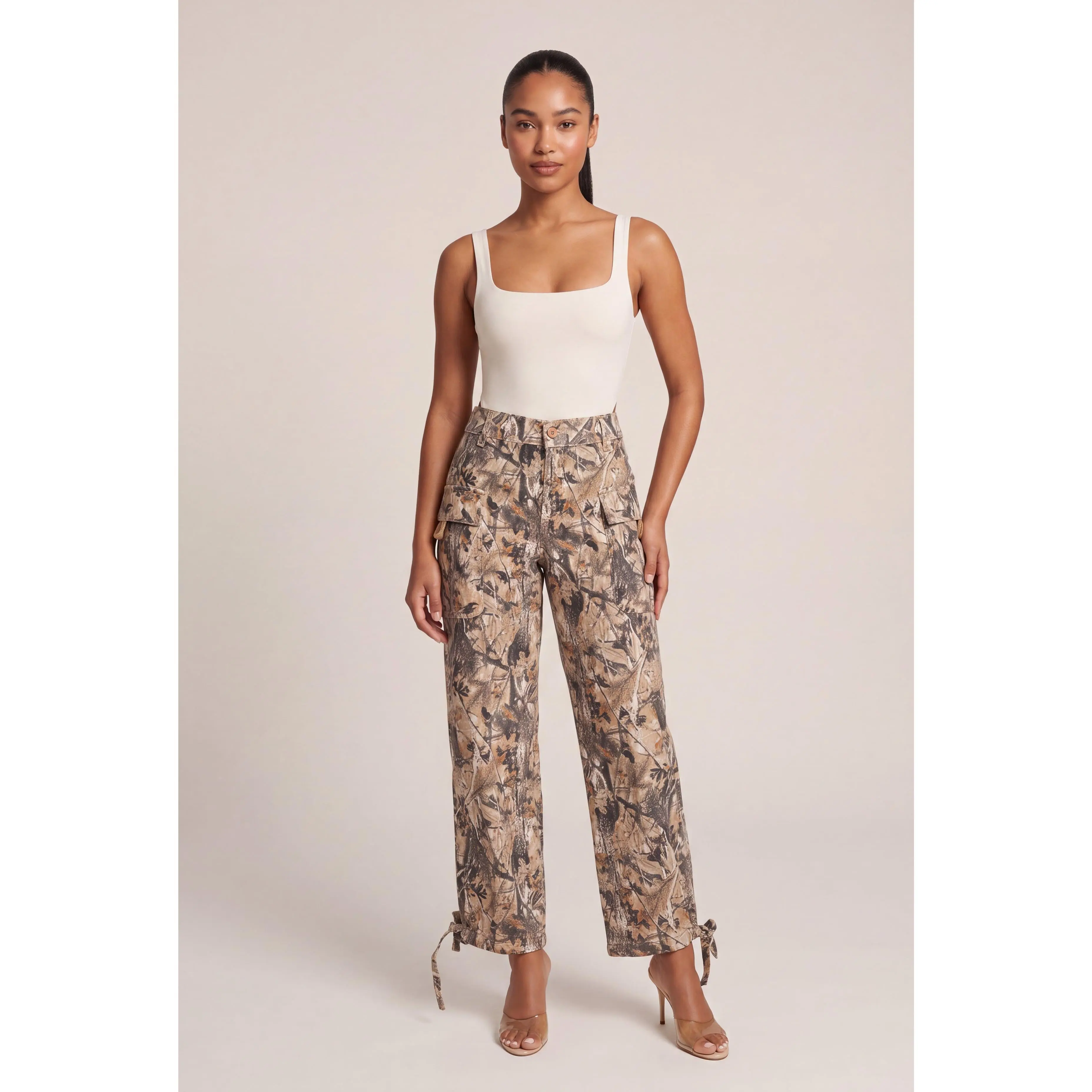 Denim Cargo Joggers