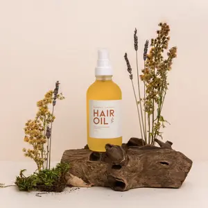 Hair Oil - Perfect for Nourishing Dry or Frizzy Hair - Made with Jojoba Oil, Castor Oil, and Vitamin E Oil