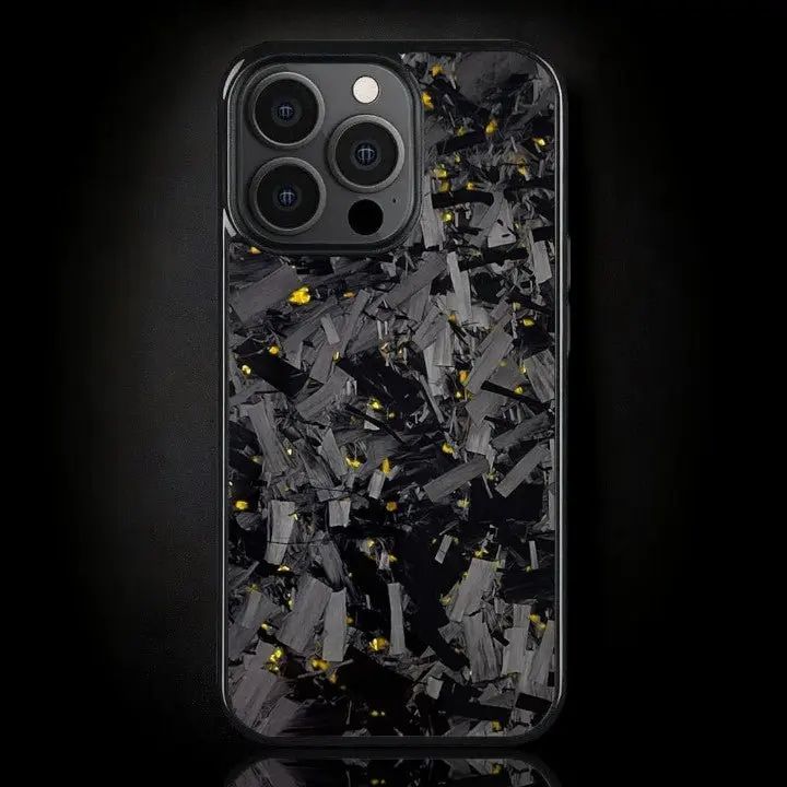 BOLD FORGED Carbon Fiber iPhone Case - Gold Accessories Protection