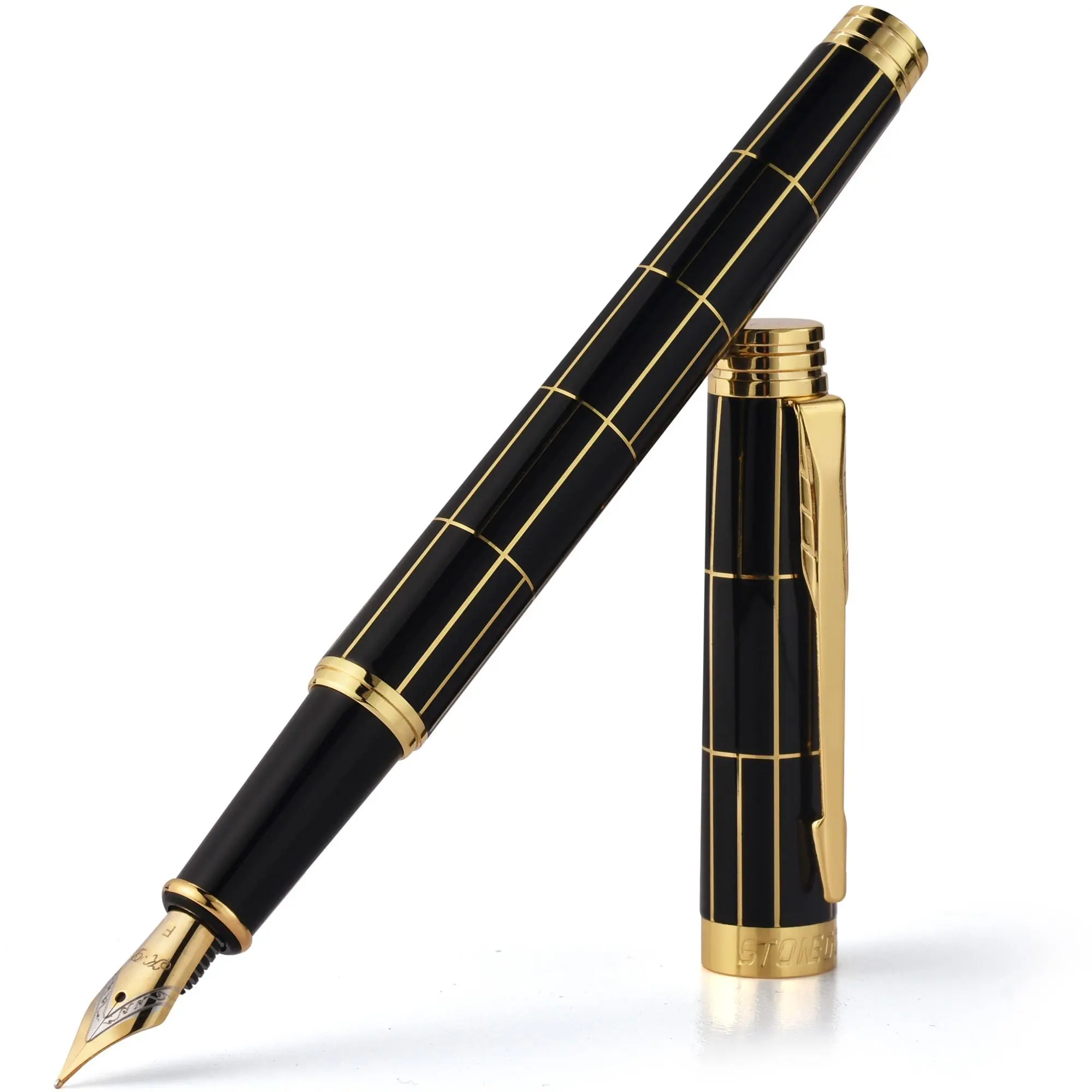 Metal Fountain Pen Set, 1 Set Luxury Fountain Pen with Ink Refill, Calligraphy Pen for Writing Drawing Journal, Executive Business Signature Gift Pen, Specialty Pen, Aesthetic Pens, Smooth Writing Pens, Writing Pens