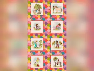 Farm Days | Farm Patchwork Panel 24" Repeat by Belle & Boo for Michael Miller | DDC11881-MULT
