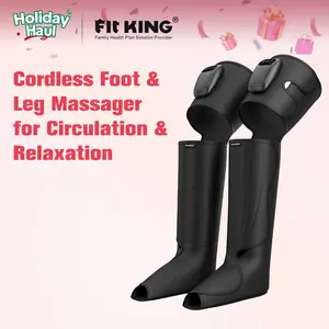 【FIT KING】Cordless Foot and Leg Massager, Leg Massager, No External Hoses & Handheld Controller, Easy to Use for Travel, Mom, Dad, Athletes, Blackfriday gift
