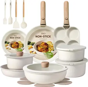 25pcs Pots and Pans Non Stick, Cookware Sets Detachable Handle, Induction Kitchen Pots and Pans, NonStick Cooking Set, Oven/Dishwasher/Fridge Safe, Space Saving