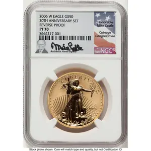 Modern Bullion Coins (2006-W Reverse Proof Gold Eagle 1 oz Mike Castle)