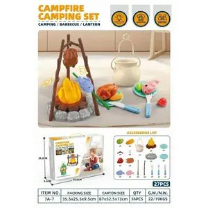 Kids Pretend Camping Set: Campfire + BBQ + Tent – Wholesale Adventure Toys for Indoor Play
