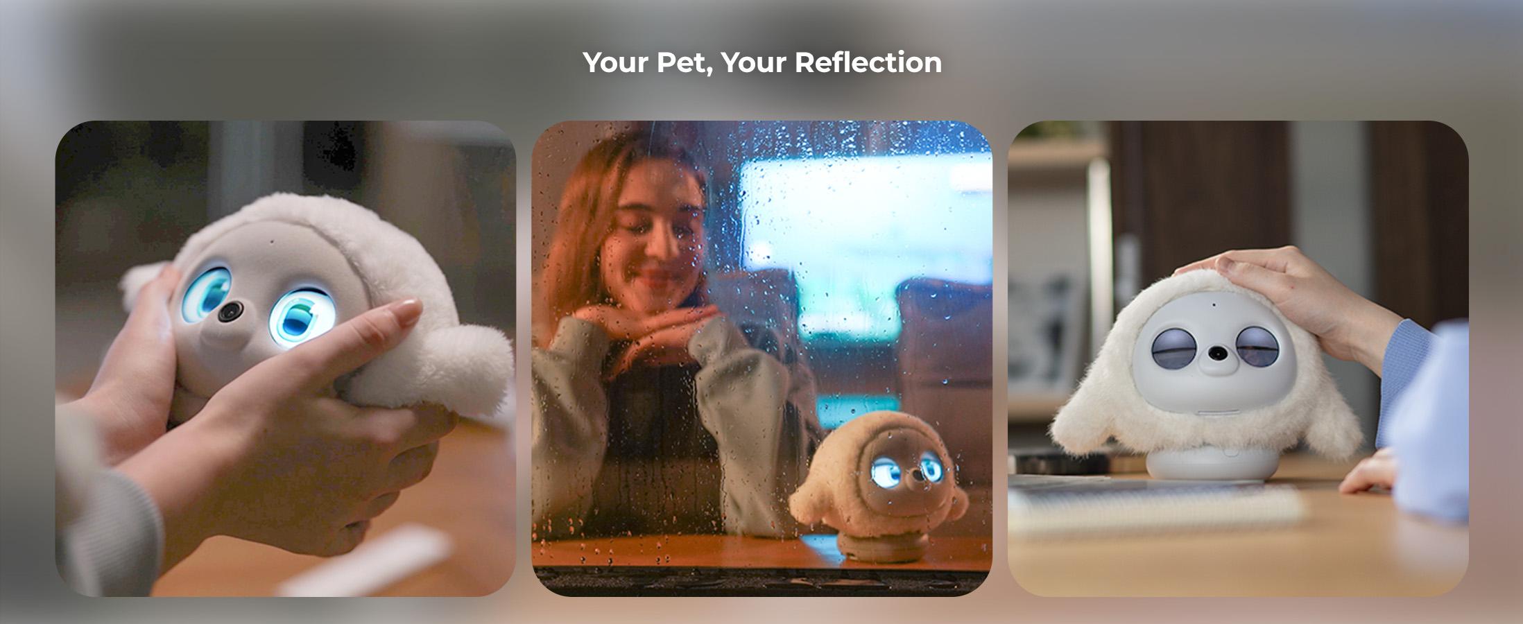 ROPET KAMOMO Companion Interactive Robot Pet, Emotional Support for Kids and Adults, AI Desk Robots, Anxiety Relief Comfort Gift