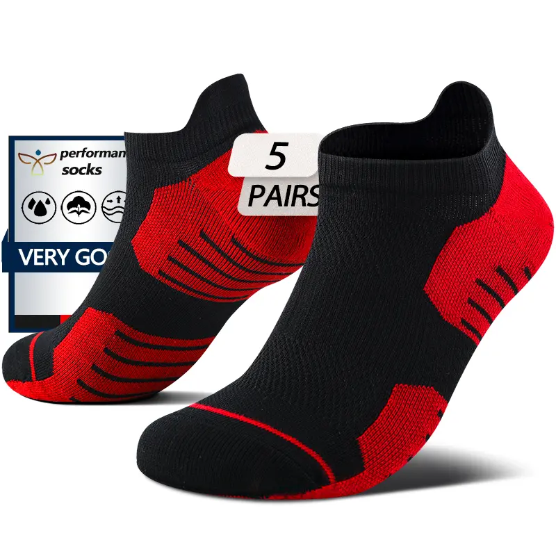 Men's Athletic Ankle Socks, 5-Pair Pack of Thick Cotton Cushioned Basics for Hiking and Winter Sports, Odor-Resistant, L, Stripped, Machine Wash, Outdoor Sport, Male, Large Size, Elastane, Fashion, Polyester, 5 White, Christmas