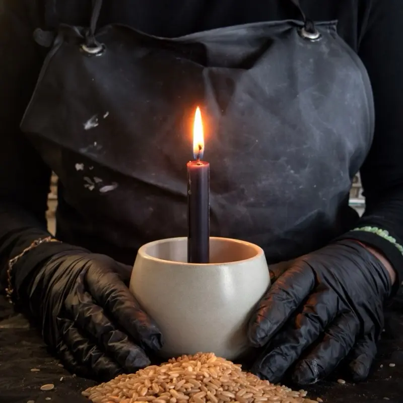 Ritual Candle Holder with Spike for Esoteric Practices Ritual Candle Holder with Spike for Esoteric Practices