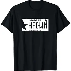 100%cotton Made in H-Town Born in Houston Texas T-Shirt