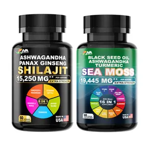 Sea Moss & Shilajit SuperPower Bundle: Fusion of Ocean Minerals and Earth’s Vital Nutrients for Energy, Immunity, and Holistic Wellness - Made in US wellness dietary healthcare Fitness Supplement