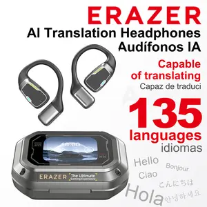 ERAZER OWS Wireless Earbuds Translation Wireless Bluetooth Earphones Support 135 Languages Real Time Bluetooth Translation Earbuds HIFI Sound Quality Light-Weight Headphones Built-in Microphone Support Phone Calls Music AI Chat