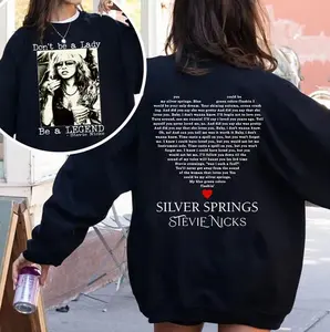 Stevie Vintage T-shirt, Don't Be A Lady Be A Legend 2 Side Sweatshirt, Music Concert Hoodie, Gift For Women and Man Unisex Shirts Womenswear Cotton