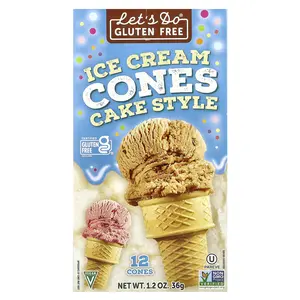 Let's Do Organic Let's Do® Gluten Free, Ice Cream Cones, Cake Style, 12 Cones, 1.2 oz (36 g)