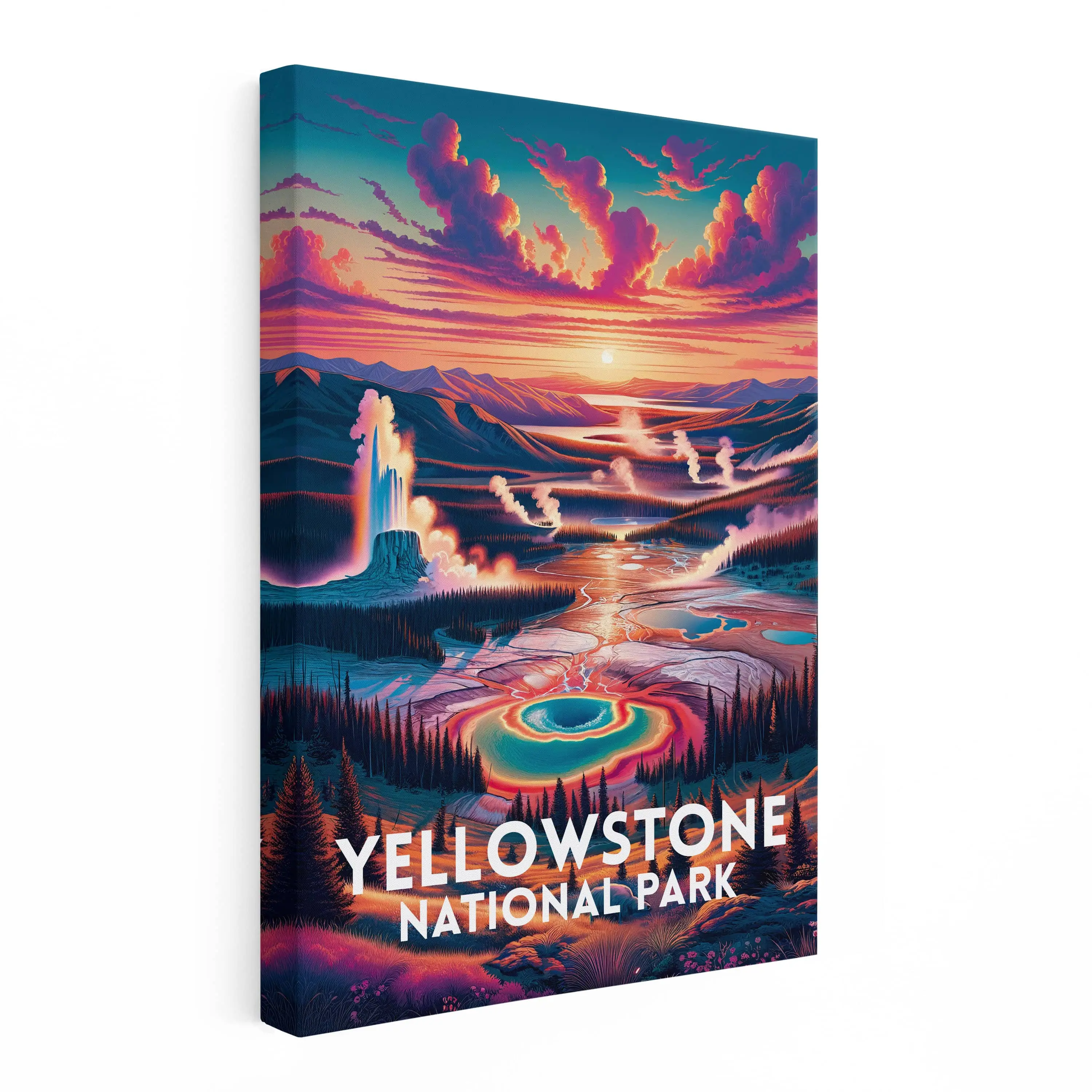 Yellowstone National Park Decor Poster Room Wall