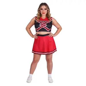 Plus Size Red Cheerleader Costume for Women