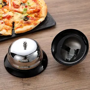 Stainless Steel Service Bell, 1 Count Durable Food Service Call Bell, Restaurant & Bar & Hotel Use Bell, Kitchen Utensils & Gadgets
