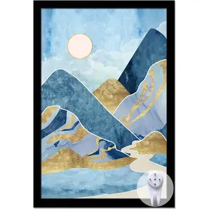 Black Picture Frame, 16x24 Picture Frame for Photo Poster Canvas Certificate Document Display Horizontally or Vertically High Transparent Wall Gallery(Size 16 x 24 inches)