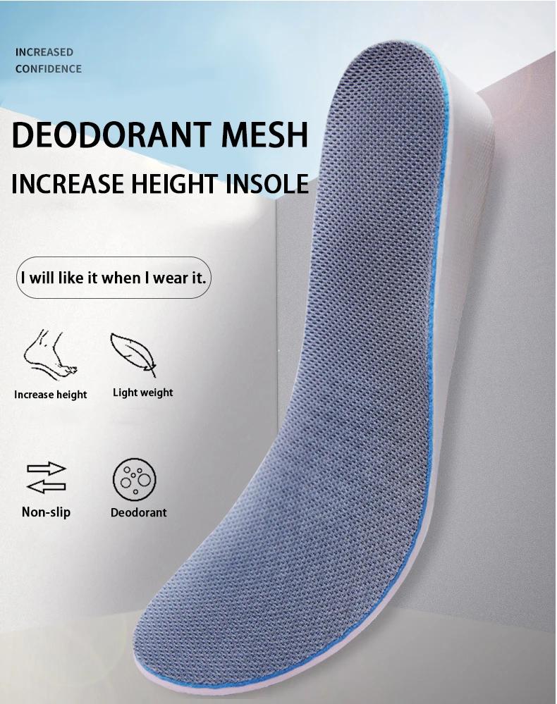 Height Increase Insoles For Men/women 1.5/2.5/3.5 Cm Up Invisible Arch Support Orthopedic Insoles Shock Absorption Eva Material