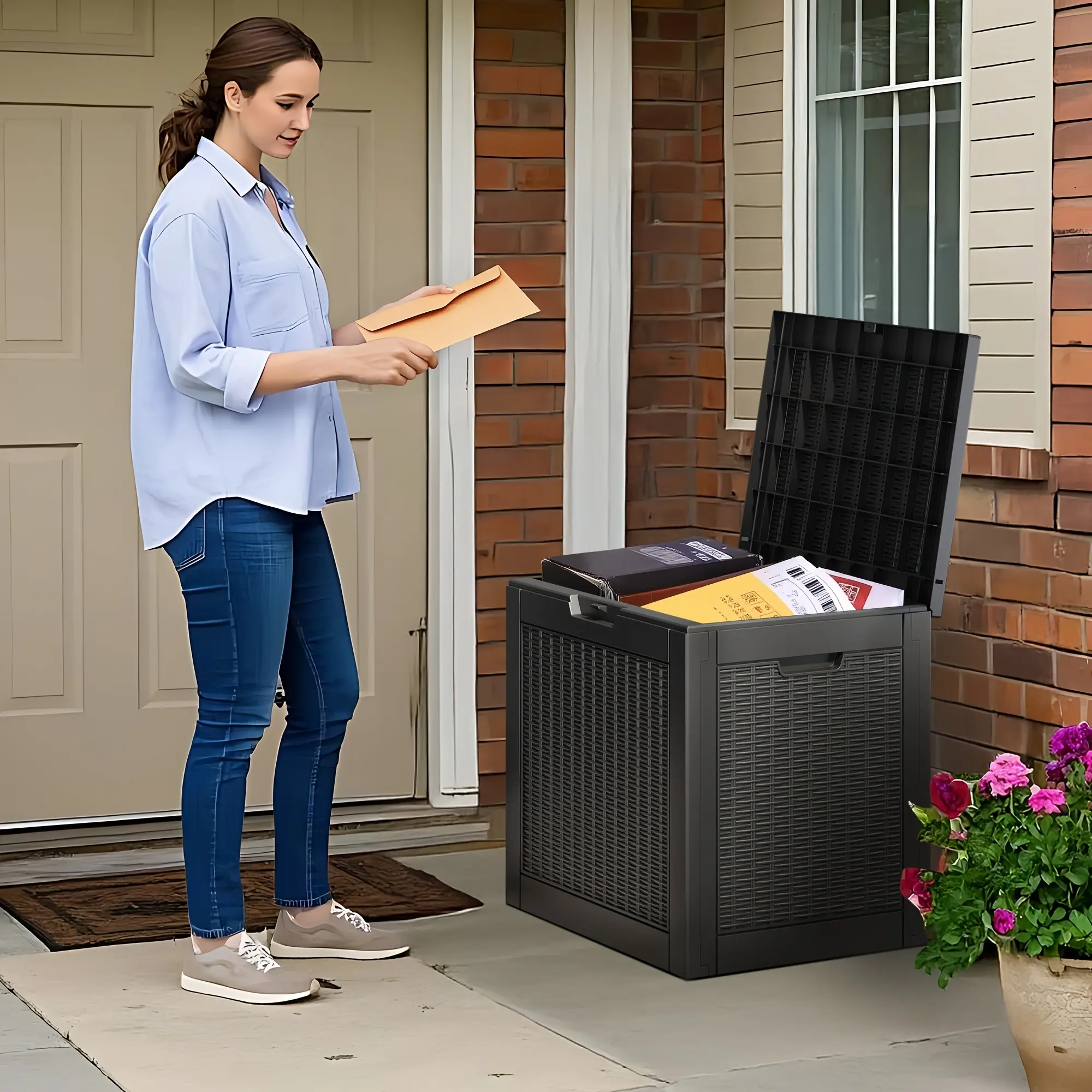 Bifanuo Outdoor Mailbox with Secure Locking Mechanism and Weather-Resistant Design for Home Use
