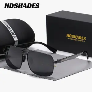 HDSHADES Unisex Exquisite Elegant Full-frame Polarized Sunglasses Square Frame Camping Picnic Sunglasses UV400