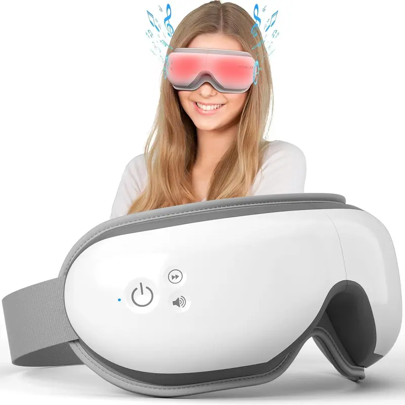 Morelax Battery-Powered Eye Massager Machine with Heat, Bluetooth Music, Multi-Modes Therapy, Relaxing Eye Mask for Stress Relief, Gift for Adults, TikTokShopBlackFriday, Massage Machine