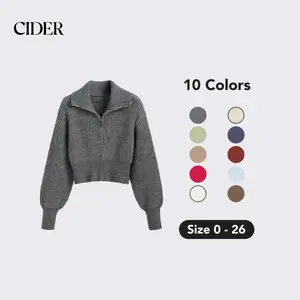 Cider Knit Polo Zipper Cardigan