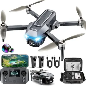 Drone with Camera 4K, FPV Drones 248G RC Plane GPS Drone for Adults with Brushless Motor, 5G Transmission, Waypoint Fly, Auto Return, Gesture Control, Batteries, 46Mins Flight