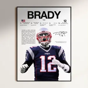 Tom Brady Poster, NFL Wall Print, Football , NFL Poster Print, Sports Decor, Tampa Bay Buccaneers Poster, Football Gift