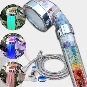 Chakra  Shower  LED Lights. Color Changing.  .  . Water Purification. Mineral. Ph .  Energy. 7 Stones. Water Filtering. Bathroom