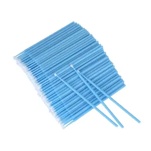 200PCS Micro Mini Brush Applicator, Blue Micro Swabs for Eyelash Extensions, 2mm Microswab Applicators Disposable Micro Cotton Swabs for Lash Extensions, Nails, and Makeup Clean (Blue)