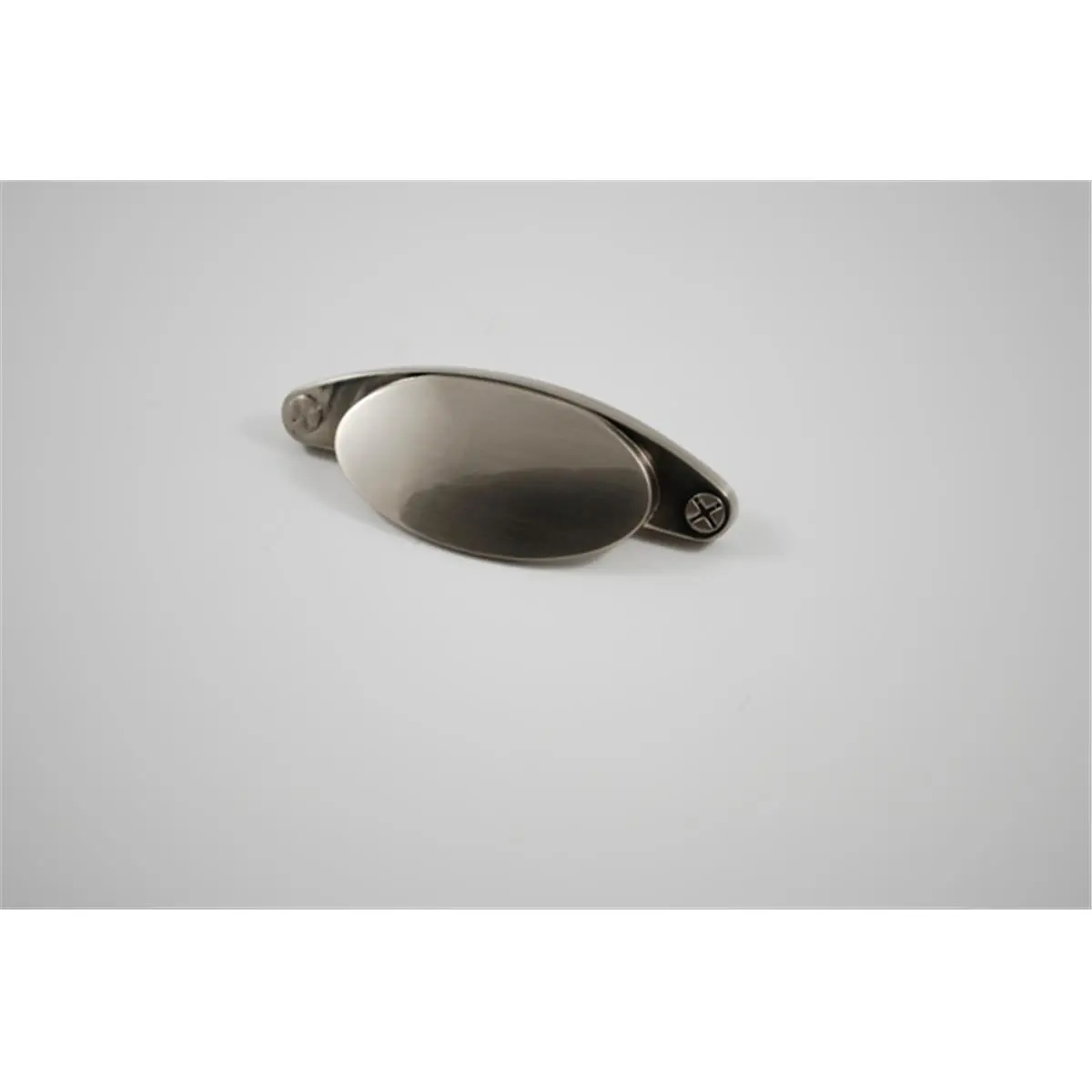 Residential Essentials Metal Cup-Style Cabinet Pull, Satin Nickel, 3-9/16 l x 1-3/8 w x 3/4p in, Enhances Cabinet Look, Ideal for Home Decor