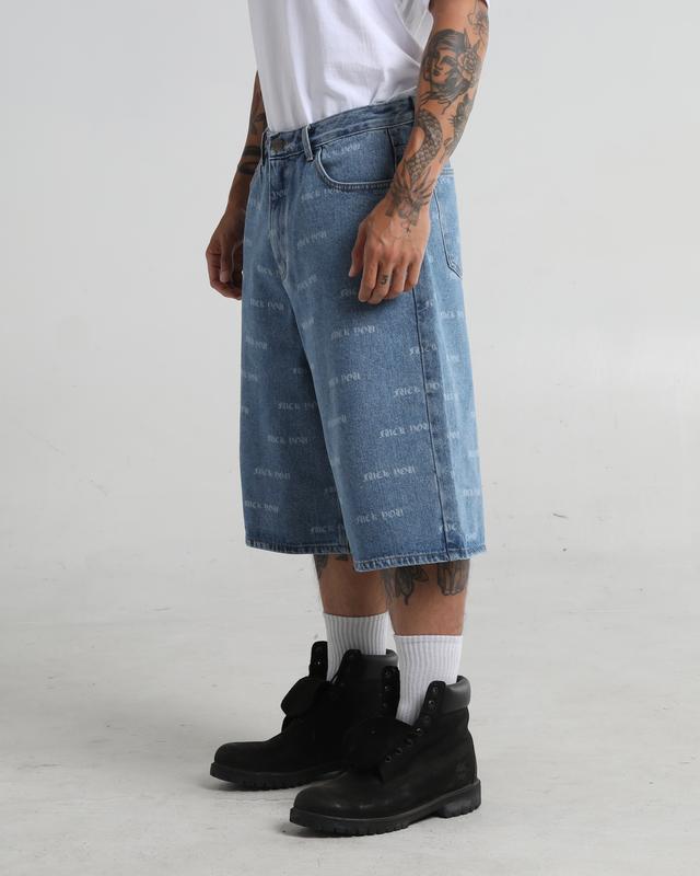Laser F*** You Denim Shorts