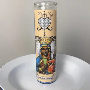 Erzulie Dantor 7 Day Candle with Veve