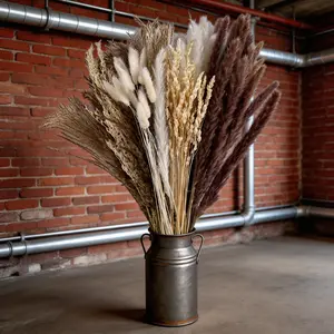 Maximalist Decor: Lush Dried Pampas Grass Bouquet