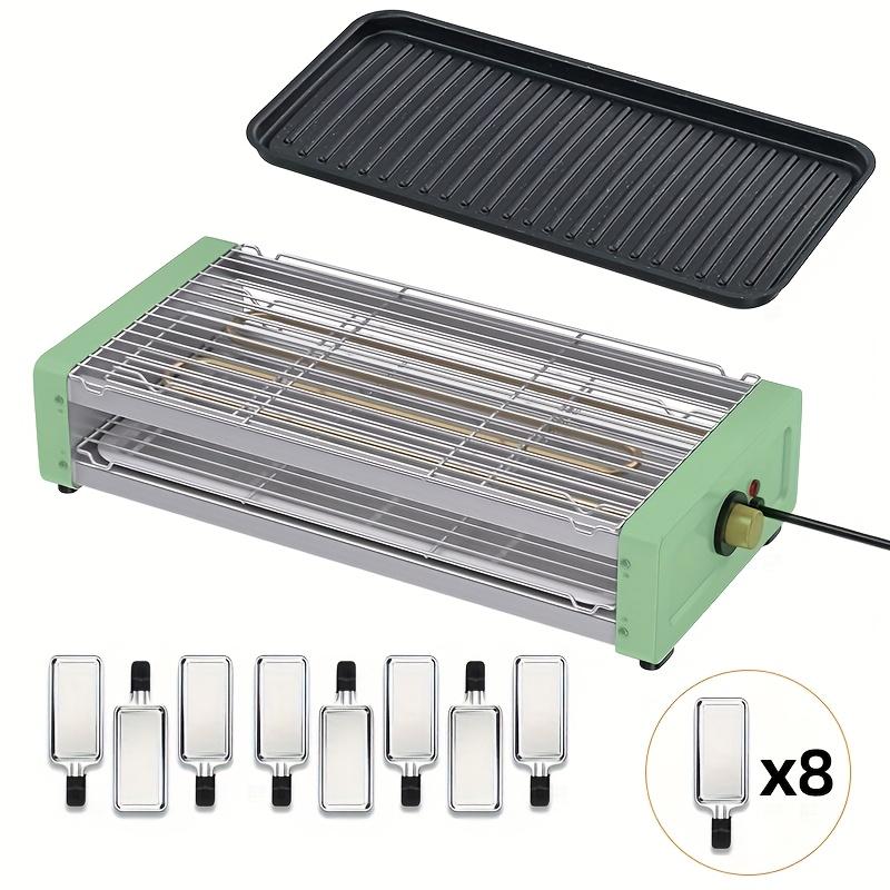 Indoor electric grill, smoke-free, kitchen indoor grill with non-stick cooking removable plates, removable Multifunction