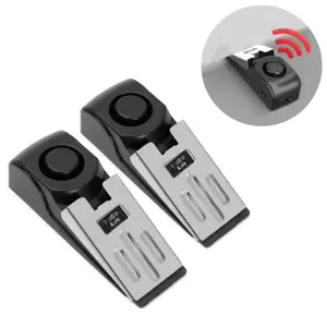 Door Stop Alarm ,Dual Door Stopper with 120db Loud Protection Security Door Tool,Door ​Security Devices Pocket Door Stopper Self Defensey Tools for Hotel Travel Home Apartment House(Black)