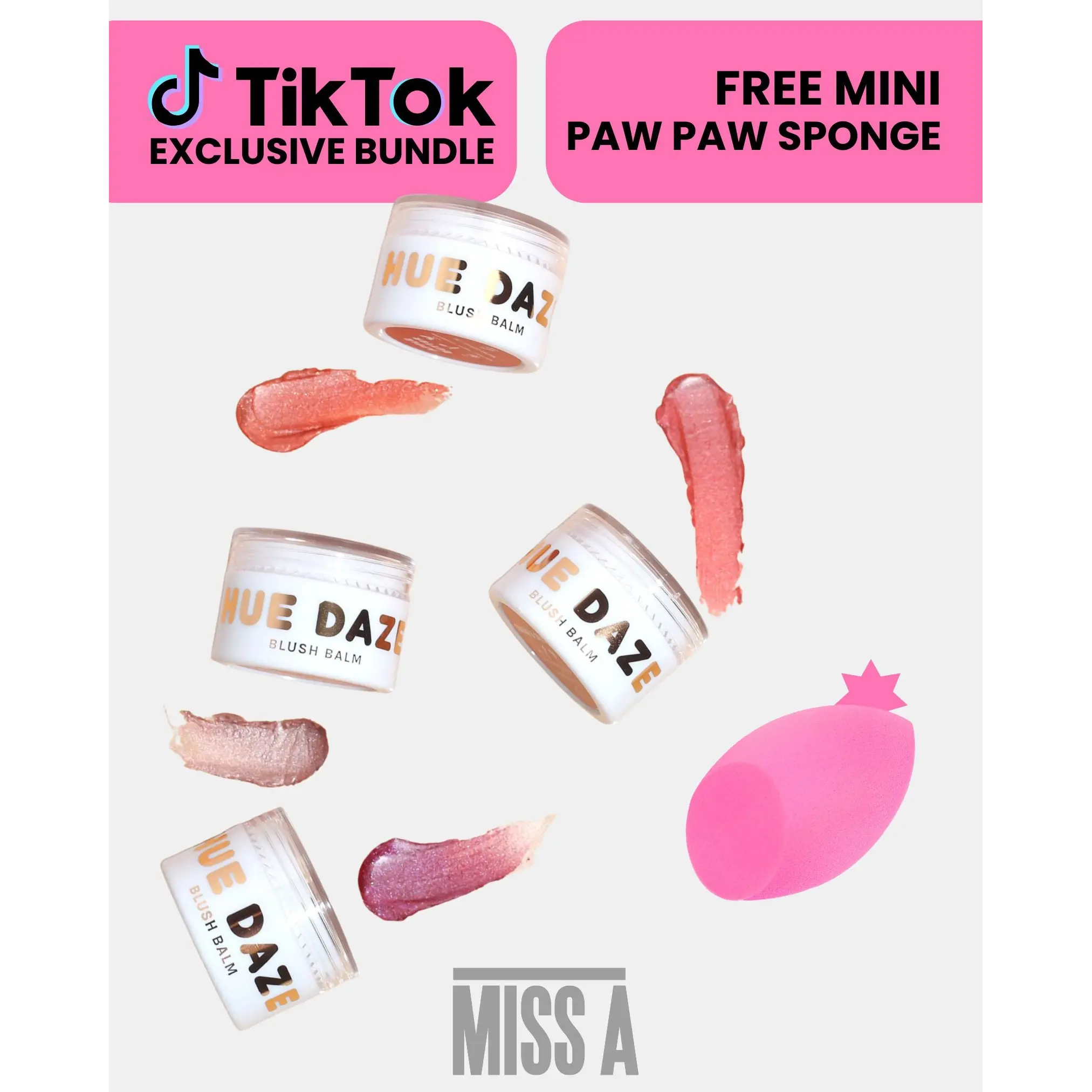 Cheeky Good Deal Bundle - 4 Hue Daze Balms + FREE Paw Paw Sponge