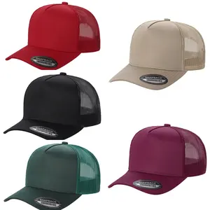 5 pcs  A "trucker mesh" cap typically features a front section made of solid material, often with a structured design, and a mesh back. The mesh provides ventilation, making it suitable for warmer weather or active use.