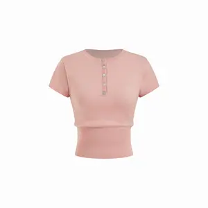 Cider Knit Round Neckline Short Sleeve Top