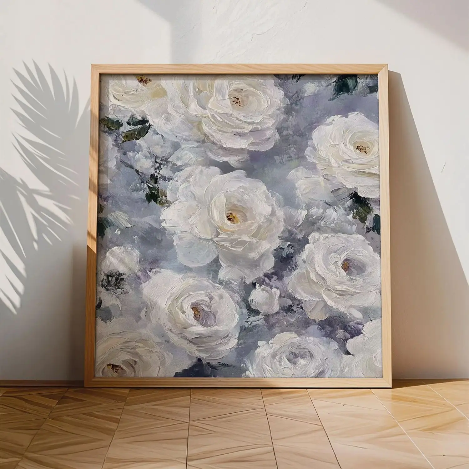 [25% OFF] [UNFRAMED] DSH White Rose Floral Poster Print, Romantic Flower Wall Art, Elegant Shabby Chic Decor