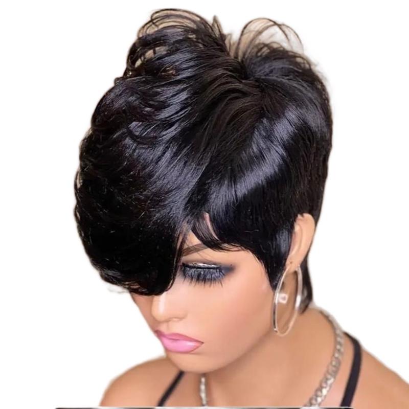Pixie Cut Human Hair Wig - Natural and Realistic-Looking