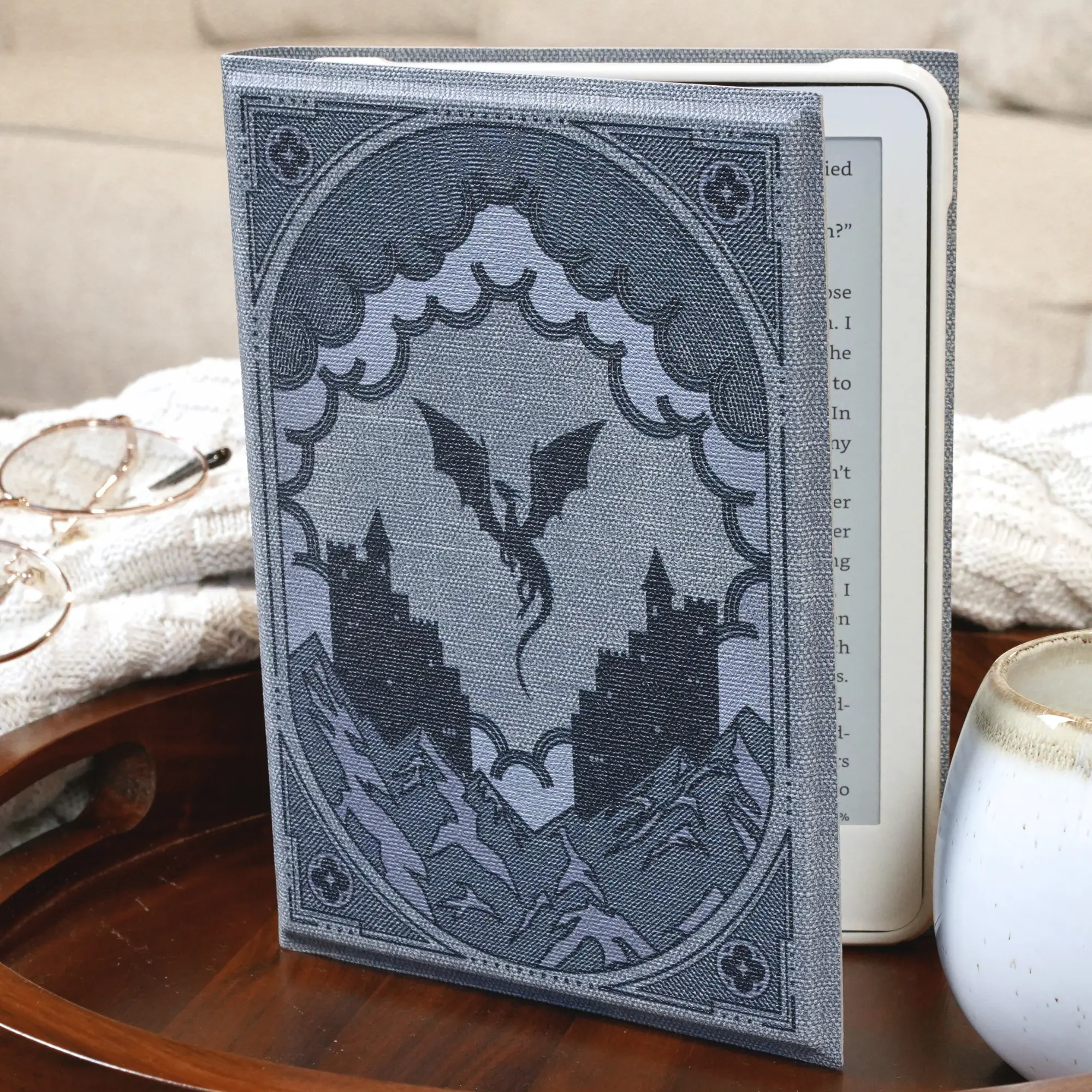 Bookish Kindle Case: Wings in Ash & Ember | For Kindle Basic, Paperwhite, & Colorsoft with MagSafe Compatible Magnetic Shell & Built-In Stand