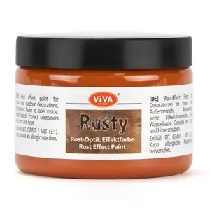 Viva Decor Rusty for Paper and More 150ml Rust Orange Rust Effect Paint for Indoor & Outdoor Use with Unique Rough Surface