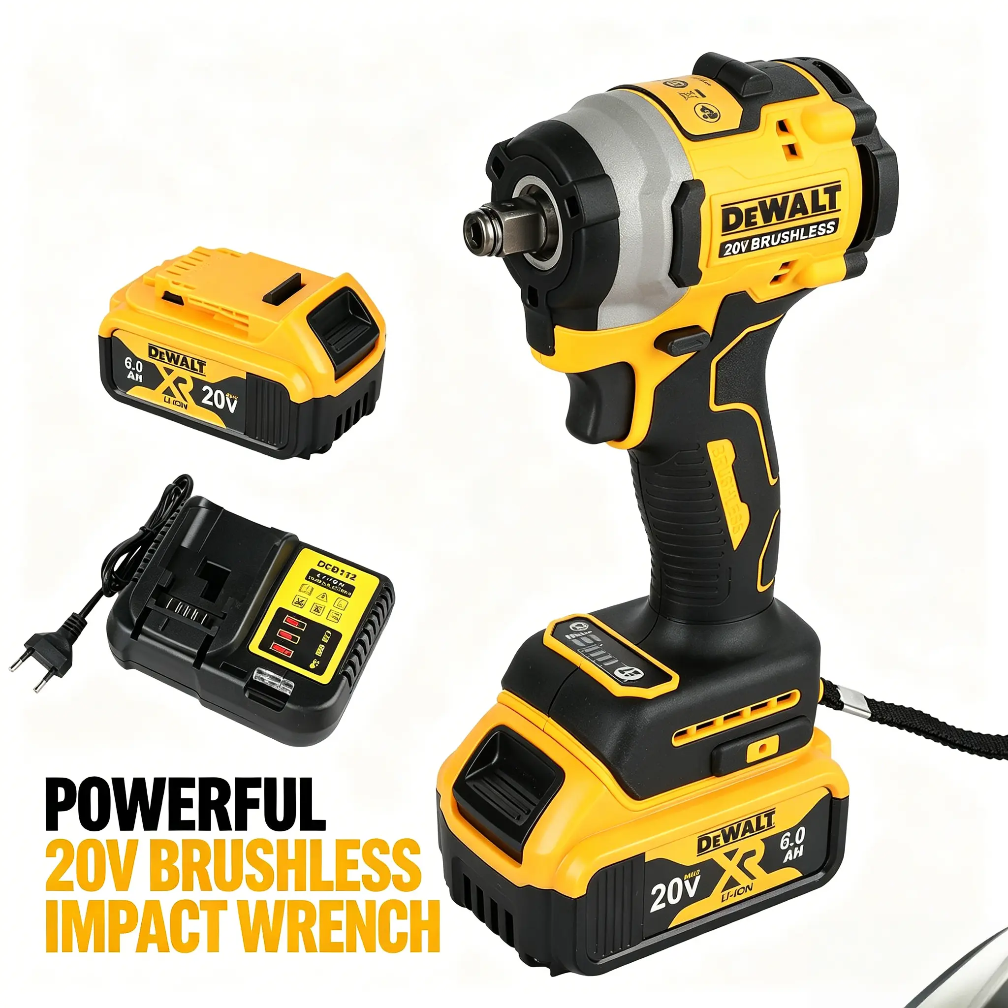 DEWALT DCF850 20V Lithium-Ion Brushless High-Torque Cordless Impact Wrench - Professional & DIY Tools & Hardware Power Tool, Power Tools, Cordless Power Tools high torque