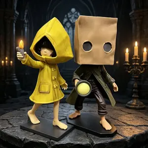 1PC Little Nightmares Six & Mono Figure, Anime Figure, Action Figure Model, Desktop Decoration, Birthday Gift, Halloween Ornament