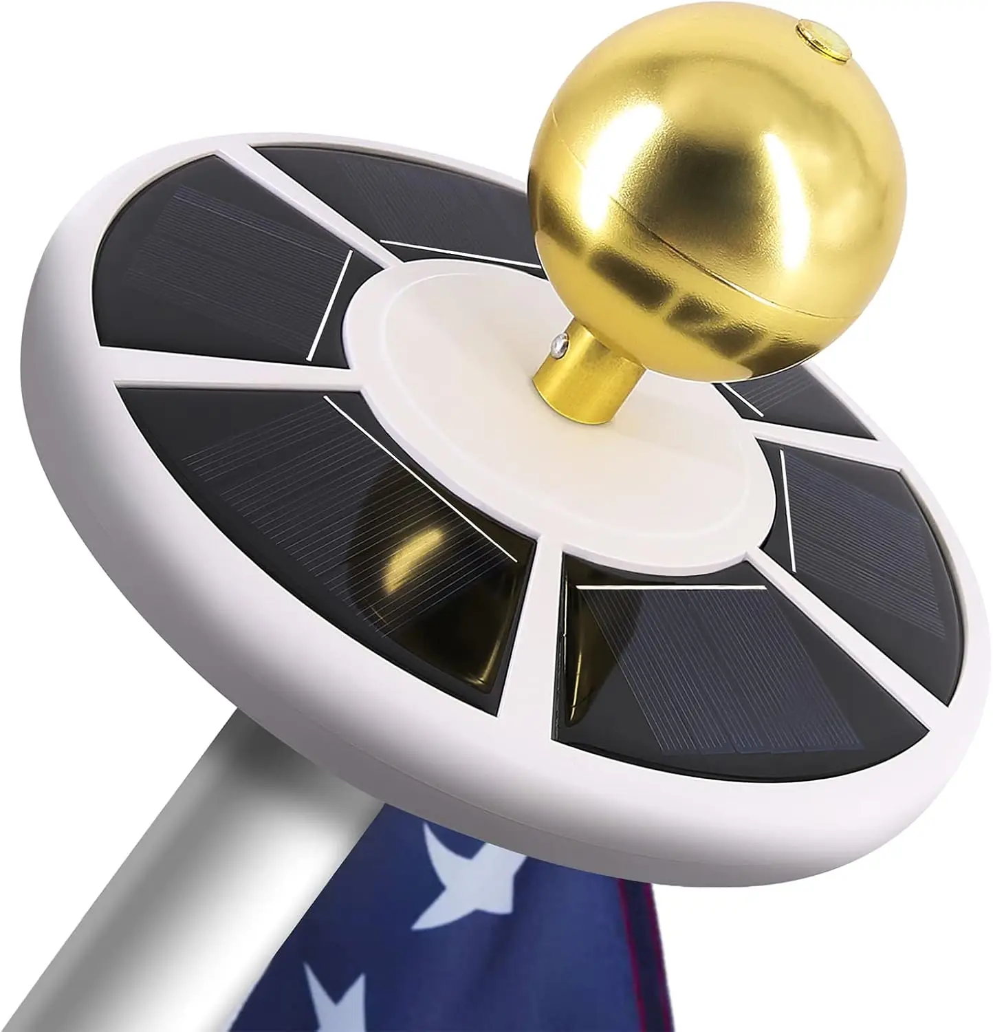 Flag Pole Light Solar Powered, Solar Flag Pole Light, Super Bright Solar Light Auto On/Off Solar Powered for Most 15 to 25 Ft In-Ground Flag Pole